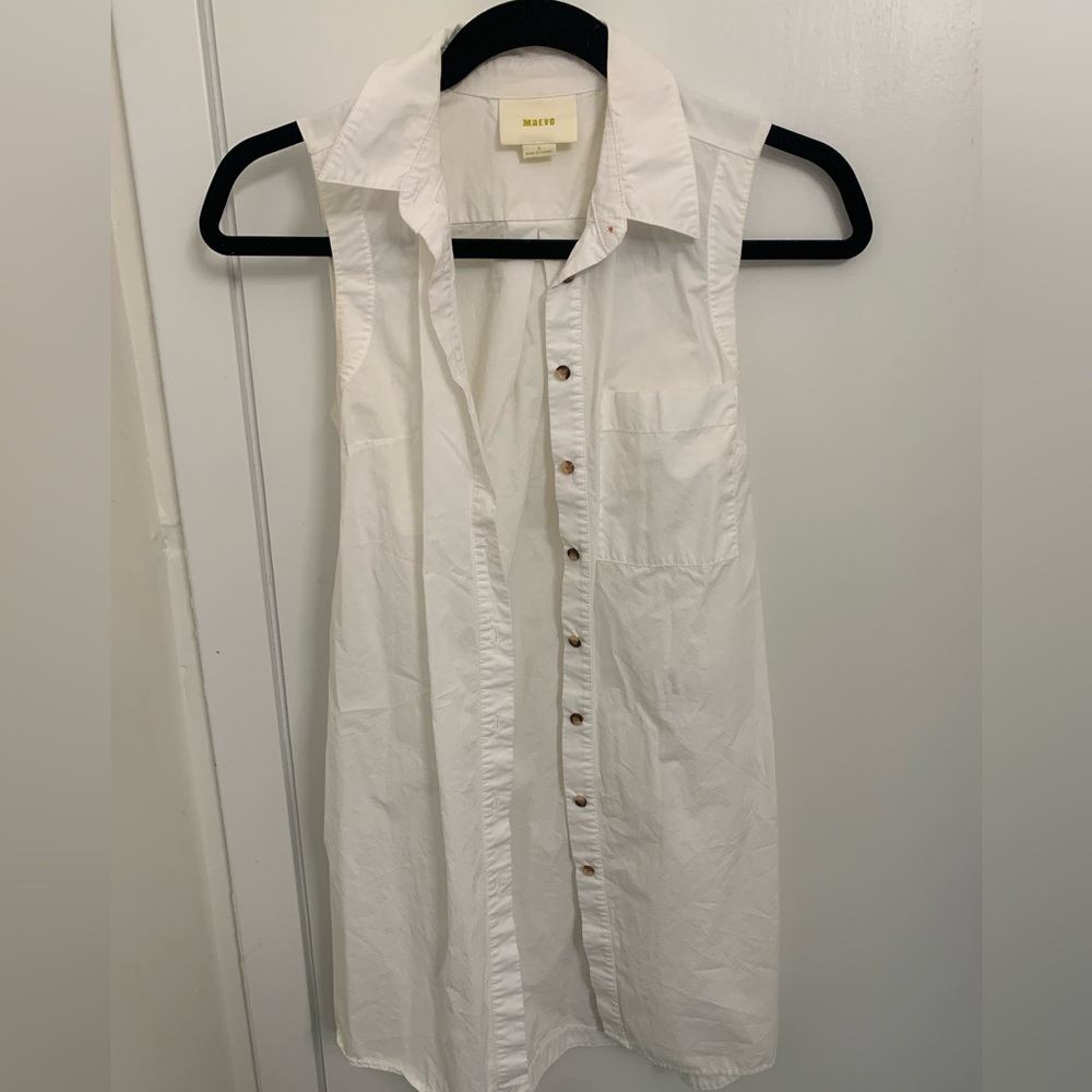Maeve Button Up Tank Tunic w/ tie back - 0